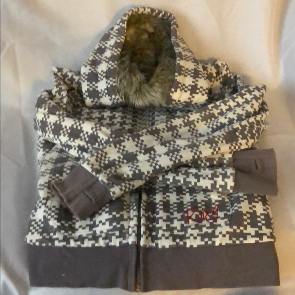 Fur zip up hoodie